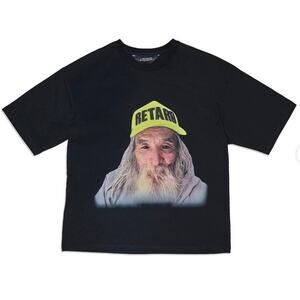 NWT Fujimoto By Fujimotosan Black Hat Shirt Face Shirt Sleeve Medium